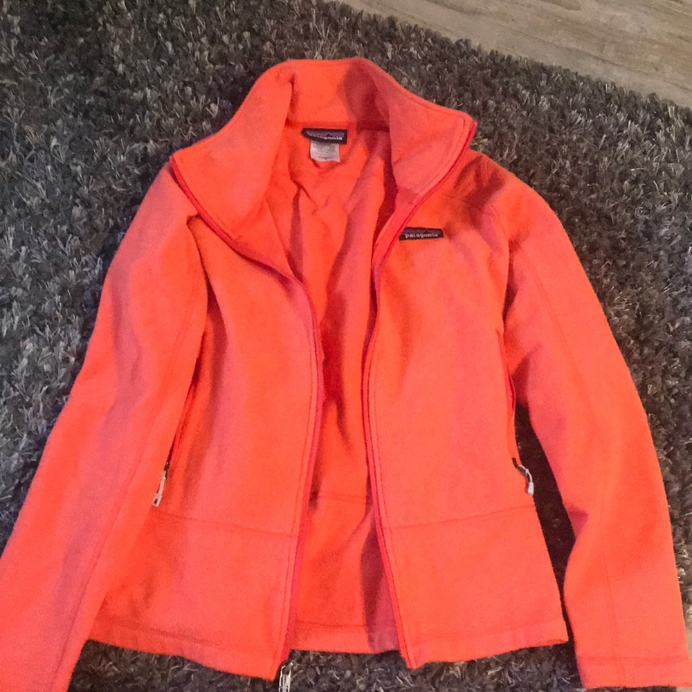 Orange Patagonia fleece